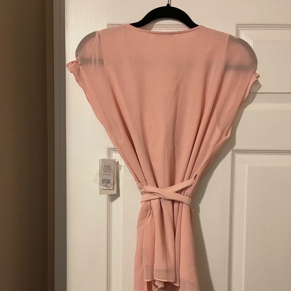 NWT — Halston light pink wrap blouse - Picture 2 of 6